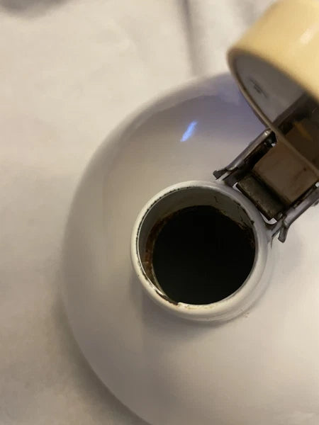CERAMIC ON STEEL HUMMINGBIRD TEA KETTLE, Vintage, See Description!