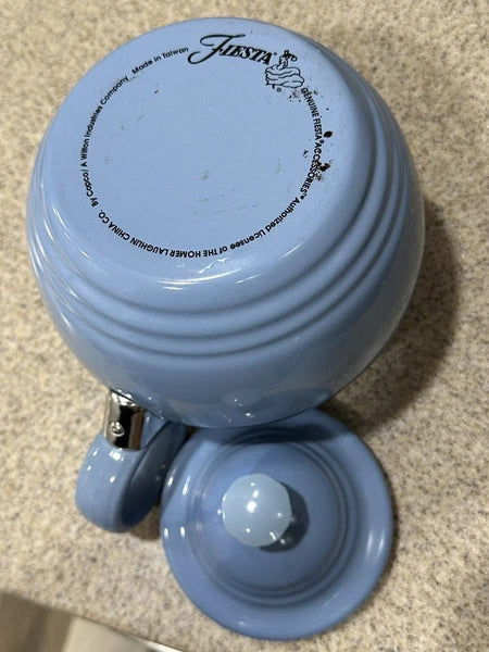 Vintage 80’s Blue Fiesta Homer Laughlin by Copco Enamel Tea Kettle in EUC, RARE!