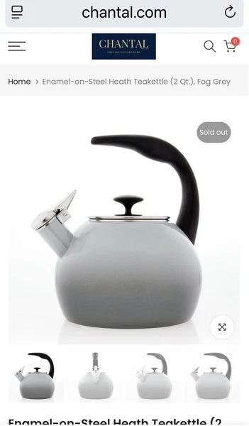 Chantal Heath 2 Qt Whistling Teakettle Apple Green Ombre Enamel Over Stainless