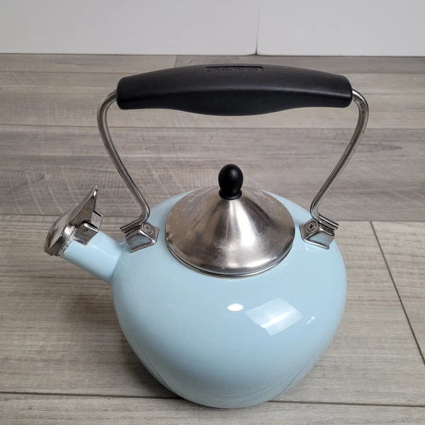 Chantal Aqua Enamel-on-Steel Whistling Teakettle 2 Qt – Stay-Cool Handle Tested