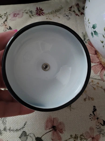 Pre Owned Pfaltzgraff Winterberry 3--Quart Enamel on Steel Tea Kettle