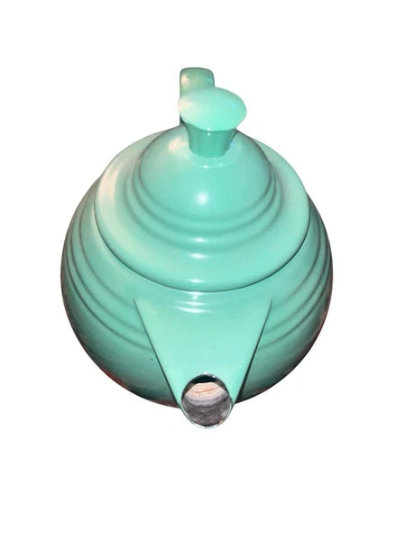 Fiesta Copco Enamel Turquoise Blue Tea Kettle 9" Tall